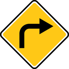 turn right sign. right traffic sign. Right Turn symbol. Arrow Sign Direction Icon. Road sign indicates. redo process. road signpost symbol.
