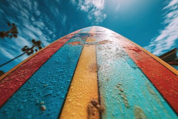 Surfboard Under Blue Sky on Sunny Day