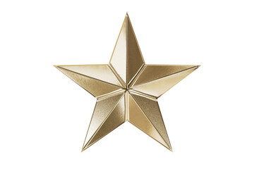 3D realistic golden star.