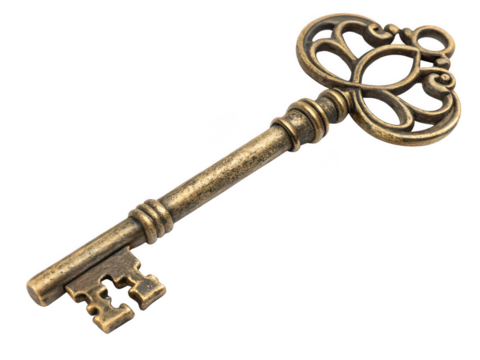 Antique brass key png vintage key png old-fashioned key png decorative key png skeleton key png rustic key png classic brass key png old key png transparent background image