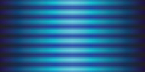 Abstract striped lined horizontal glowing background. Scan screen. Technological blue futuristic card with stripes. Vector illustration.