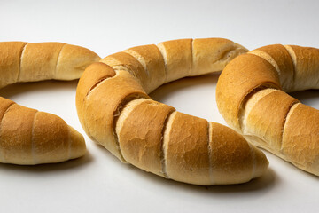 Hungarian cross shaped bread rolls - kifli