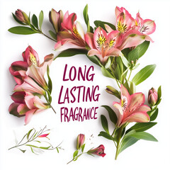Long-lasting fragrance backgrounds with flowers, such as Sunflower, black daisy orchid, zucchini, and chrysanthemums on different colored backgrounds.