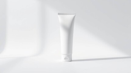 Blank White Tube Packaging Mockup Minimalist Product Design Template