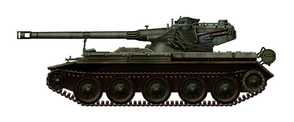 AMX-13 Cavalier 90mm (Alternative AMX-13 tank with 90mm gun on new chassis) © Tikros