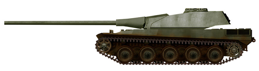 AMX-50-128 mod.A (Alternative French heavy tank based on the AMX-50 B chassis, with 128mm gun and turret from E-75 Ausf.E Tigerzahn)