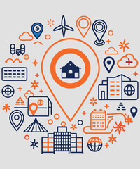 Boho Aesthetic Clipart Set with Retro and Psychedelic Elements