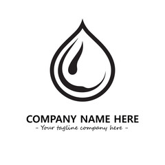 Water drop logo company design vector illustration