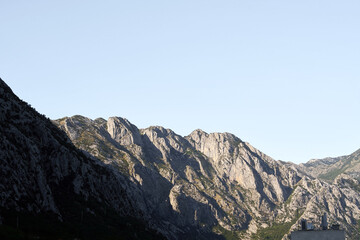 Serene mountain landscape at golden hour