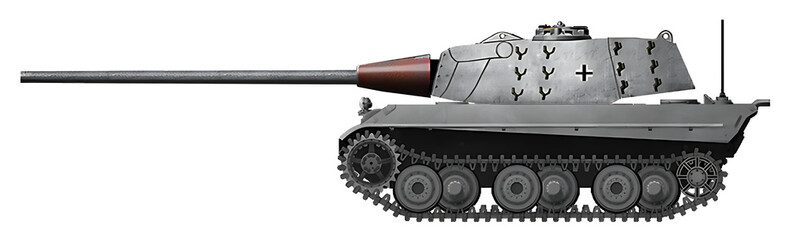 E-50-128 (Alternative modernization of the E-50 tank with the installation of a turret from the E-79 tank) © Tikros