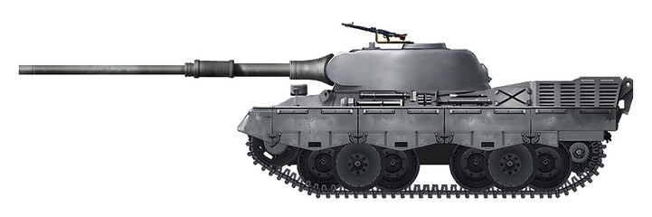 Gepard I Ausf.C (Alternative medium tank, with a spherical turret, 90mm gun, Leopard 1 hull and new chassis) © Tikros