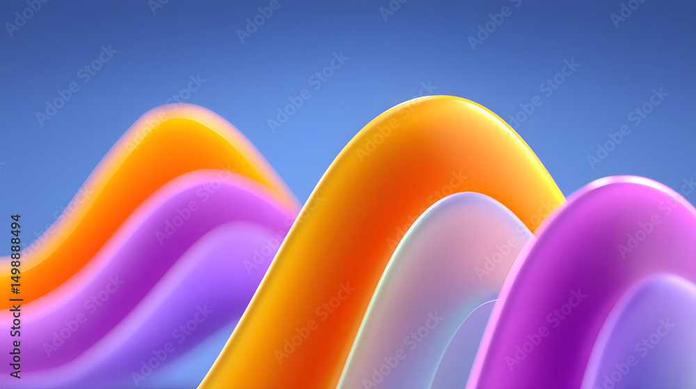 Canvas Prints neon blue light abstract visual geometric motion graphics technology digital concept background