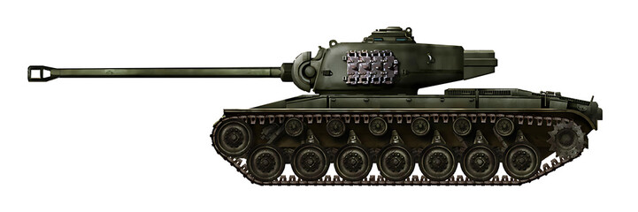 T32 (US heavy tank project, with 90mm T15E2 gun) © Tikros