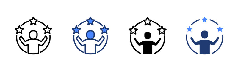 Competence icon sheet multiple style collection