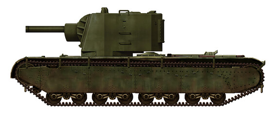 T-35-152 (Alternative T-35 tank with turret and 152mm gun from KV-2 tank) © Tikros