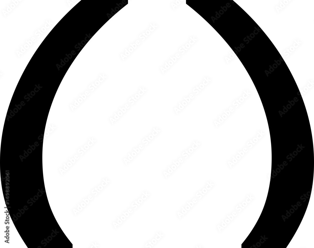 Fototapete text brackets icon. black quotation marks. curly braces, double symmetric and angle. vintage typogra