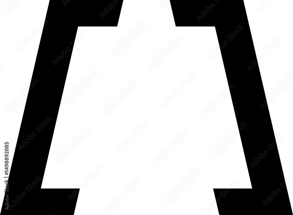 Fototapete text brackets icon. black quotation marks. curly braces, double symmetric and angle. vintage typogra