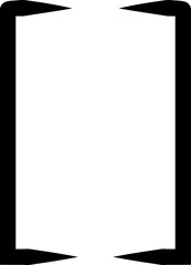 Text brackets icon. Black quotation marks. Curly braces, double symmetric and angle. Vintage typographic symbol calligraphic quote frame. Doodle, element lettering. Vector for punctuation math.