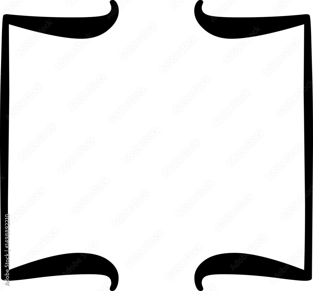 Fototapete text brackets icon. black quotation marks. curly braces, double symmetric and angle. vintage typogra