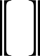 Text brackets icon. Black quotation marks. Curly braces, double symmetric and angle. Vintage typographic symbol calligraphic quote frame. Doodle, element lettering. Vector for punctuation math.