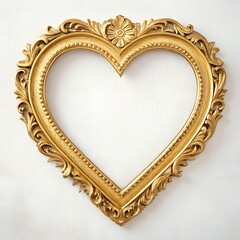 Ornate Gold Heart Picture Frame An Aesthetic Display Piece