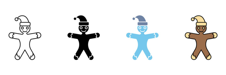 GINGERBREAD MAN concept line icon. Simple element illustration.