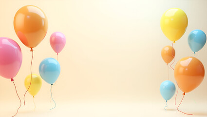 Vibrant Set of Balloons in a Variety of Colors

