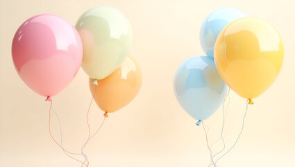Vibrant Set of Balloons in a Variety of Colors

