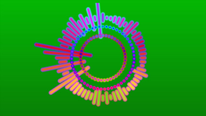 Music equalizer, gradian circle music bar, Abstract Colorful Rhythmic Sound Wave.