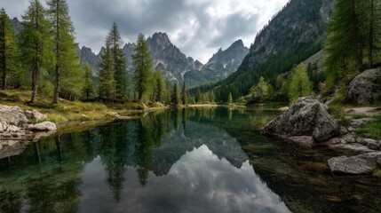 Obraz premium Mountain lake reflections