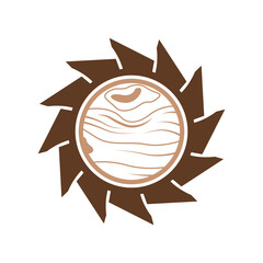 Wood logo icon design