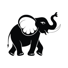 Set of Decorative Elephant Vector Icons in Various Artistic Styles

