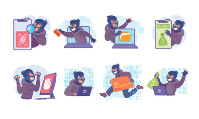 Illustrations Depicting the Modern Digital Shopping Experience and Its Various Aspects