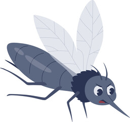 Angry Mosquito Flying