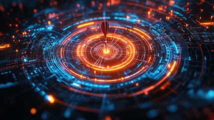 Digital Precision: Dart Hitting the Bullseye in Cybernetic Target Design