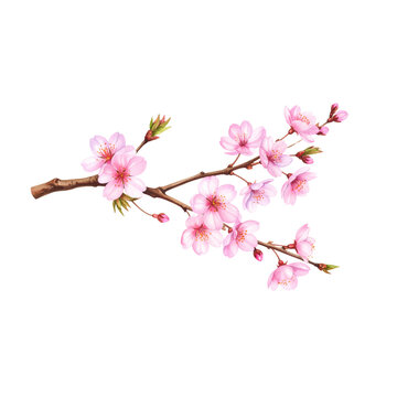 Ein sch&ouml;ner rosa Kirschbl&uuml;tenbaum bl&uuml;ht im Fr&uuml;hling auf