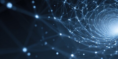 Abstract digital tunnel network background