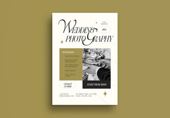 Green Elegant Minimalist Photography Wedding Flyer Layout
