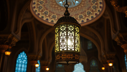 Glowing lantern decorations by AI