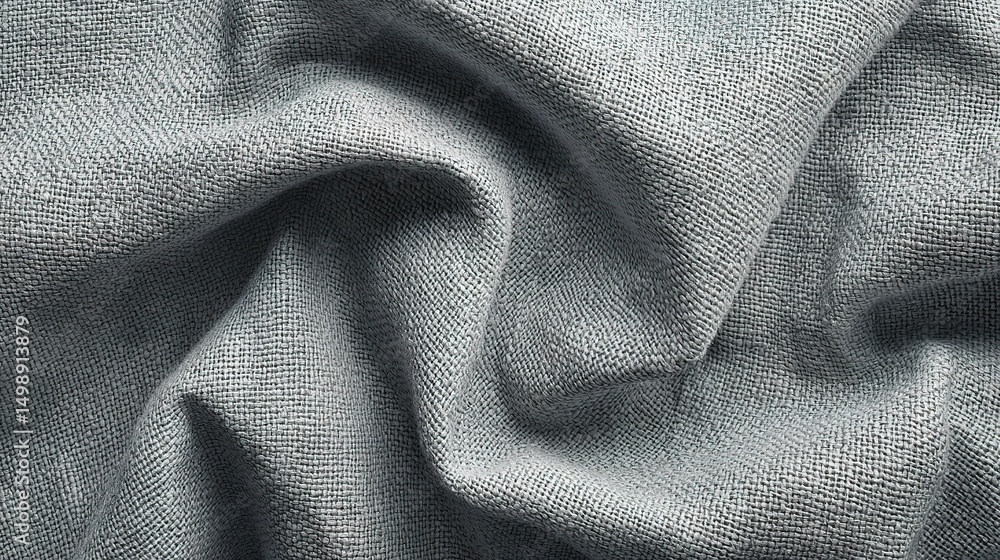 Poster subtle gray fabric texture with soft white weave pattern details