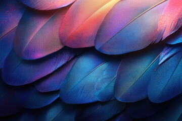 Ultra-Gloss Feathers with Glittering Iridescent Pearl Texture