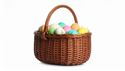 easter eggs in basket