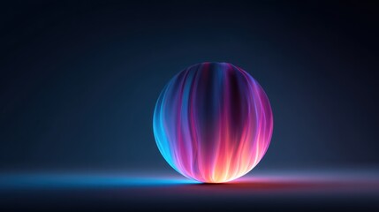 Neon sphere abstract design