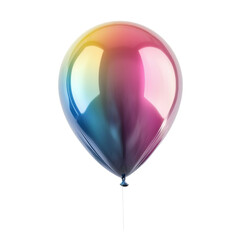 Colorful glossy helium balloon with gradient shine and reflection