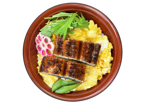 日本の夏の名物料理　うな重玉子丼