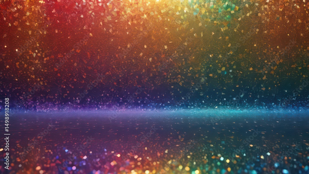 Poster iridescent and sparkling abstract texture background with a celebration of colors and shimmering lig