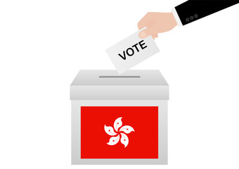 Election in Hong Kong. Election Concept. Vector Illustration.