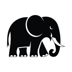 Set of Decorative Elephant Vector Icons in Various Artistic Styles

