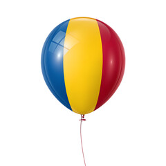 Obraz premium Romania flag balloon isolated on transparent background