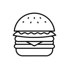 hamburger on white background ,fast food hamburger 